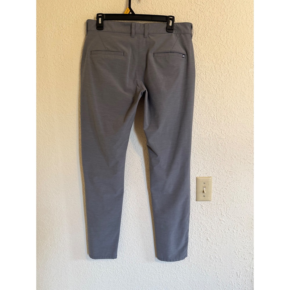 TravisMathew Mens Gray Performanc Golf Chino Pants 32 Slim Straight